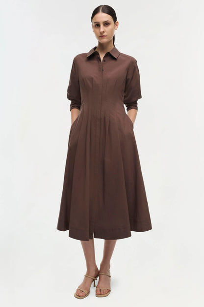 Jazz Pintuck Midi Dress