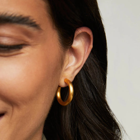 Mini Dune Hoops in Gold