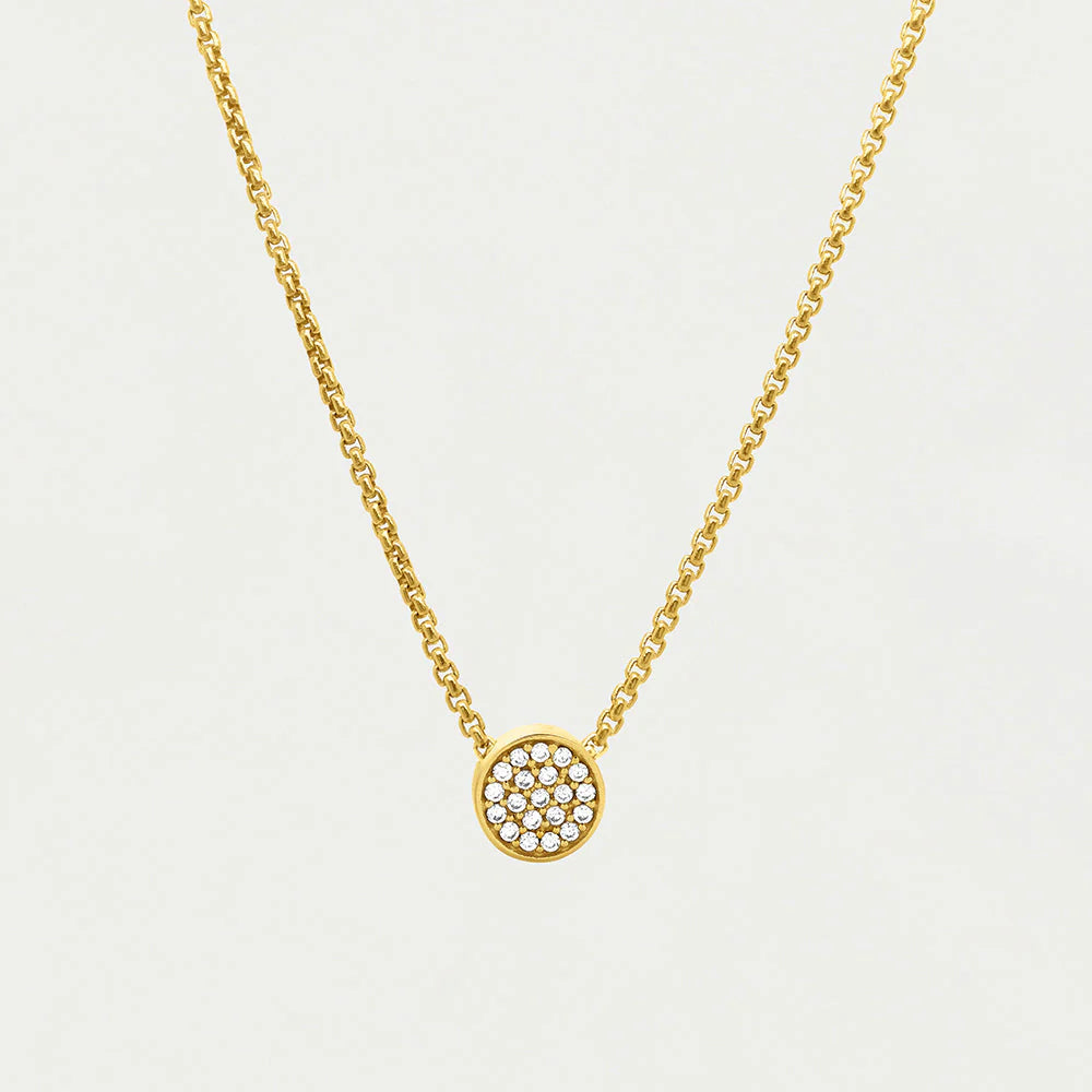 Signature Pave Pendant Necklace in Gold