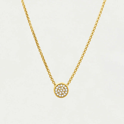 Signature Pave Pendant Necklace in Gold