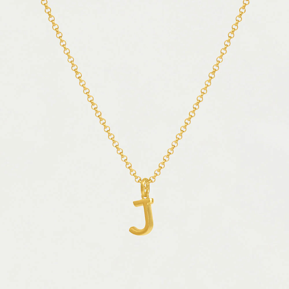 Classic Initial Necklace in Gold