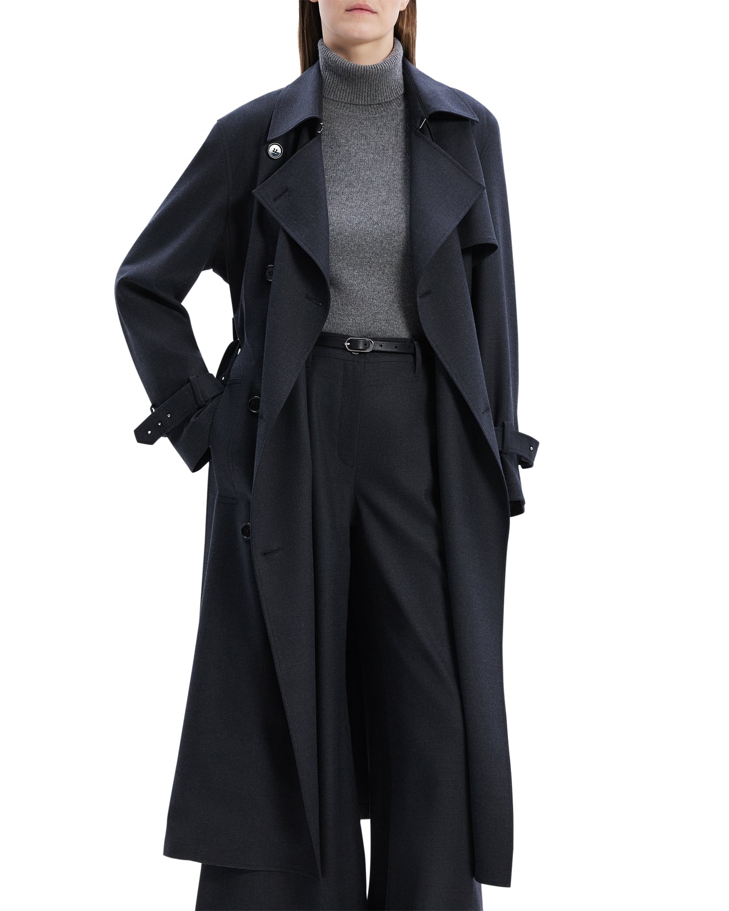 Relaxed Wool Trench Coat