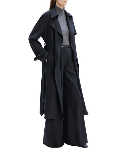 Relaxed Wool Trench Coat